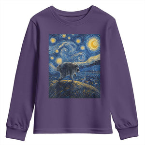Jimothy Seattle Raccoon Starry Night Parody Graphic Youth Sweatshirt Trash Panda Feral Legend Supporter