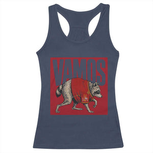 Funny Jimothy Vamos Spain Soccer Fans Parody Racerback Tank Top Seattle Raccoon Espana Champs Victory Celebration