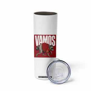 Funny Jimothy Vamos Spain Soccer Fans Parody Skinny Tumbler Seattle Raccoon Espana Champs Victory Celebration
