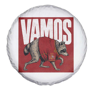 Funny Jimothy Vamos Spain Soccer Fans Parody Spare Tire Cover Seattle Raccoon Espana Champs Victory Celebration