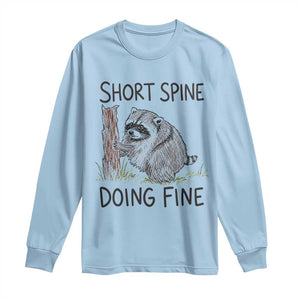 Jimothy Short Spine Doing Fine Inspirational Long Sleeve Shirt Viral Seattle Raccoon Crayon Drawing Graphic