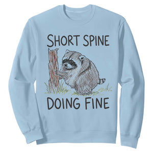 Jimothy Short Spine Doing Fine Inspirational Sweatshirt Viral Seattle Raccoon Crayon Drawing Graphic