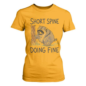 Jimothy Short Spine Doing Fine Inspirational T Shirt For Women Viral Seattle Raccoon Crayon Drawing Graphic