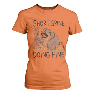 Jimothy Short Spine Doing Fine Inspirational T Shirt For Women Viral Seattle Raccoon Crayon Drawing Graphic