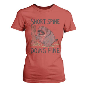 Jimothy Short Spine Doing Fine Inspirational T Shirt For Women Viral Seattle Raccoon Crayon Drawing Graphic