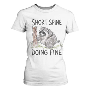 Jimothy Short Spine Doing Fine Inspirational T Shirt For Women Viral Seattle Raccoon Crayon Drawing Graphic
