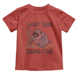 Jimothy Short Spine Doing Fine Inspirational Toddler T Shirt Viral Seattle Raccoon Crayon Drawing Graphic