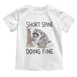 Jimothy Short Spine Doing Fine Inspirational Toddler T Shirt Viral Seattle Raccoon Crayon Drawing Graphic