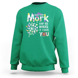Dot Day Sweatshirt Polka Dot Make Mark It Takes You International TS02 Irish Green Print Your Wear