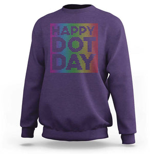 Dot Day Sweatshirt Colorful Polka Dot Happy TS02 Purple Print Your Wear