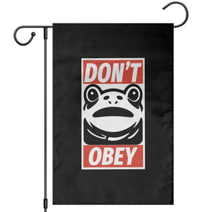 Don't Obey Portland Frog Garden Flag Protest Parody Poster Graphic TS02 Black Print Your Wear