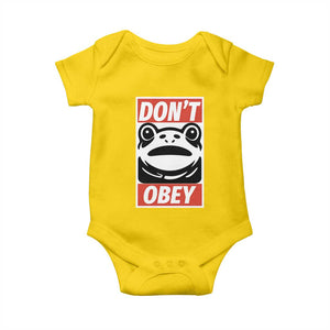 Don't Obey Portland Frog Baby Onesie Protest Parody Poster Graphic TS02 Daisy Print Your Wear