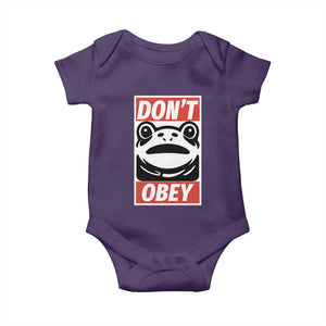 Don't Obey Portland Frog Baby Onesie Protest Parody Poster Graphic TS02 Purple Print Your Wear