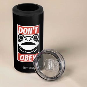 Don't Obey Portland Frog 4 in 1 Can Cooler Tumbler Protest Parody Poster Graphic TS02 Print Your Wear