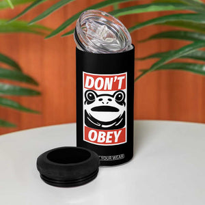 Don't Obey Portland Frog 4 in 1 Can Cooler Tumbler Protest Parody Poster Graphic TS02 Print Your Wear