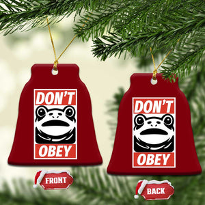 Don't Obey Portland Frog Ceramic Ornament Protest Parody Poster Graphic TS02 Print Your Wear
