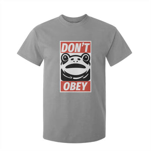 Don't Obey Portland Frog T Shirt For Kid Protest Parody Poster Graphic TS02 Sport Gray Print Your Wear