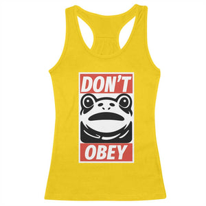 Don't Obey Portland Frog Racerback Tank Top Protest Parody Poster Graphic TS02 Daisy Print Your Wear