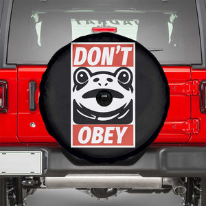 Don't Obey Portland Frog Spare Tire Cover Protest Parody Poster Graphic TS02 Black Print Your Wear