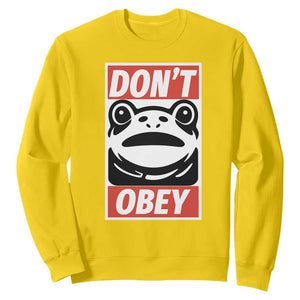 Don't Obey Portland Frog Sweatshirt Protest Parody Poster Graphic TS02 Daisy Print Your Wear