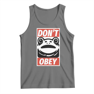 Don't Obey Portland Frog Tank Top Protest Parody Poster Graphic TS02 Black Heather Print Your Wear