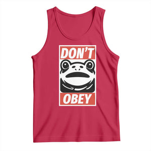 Don't Obey Portland Frog Tank Top Protest Parody Poster Graphic TS02 Red Print Your Wear