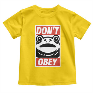 Don't Obey Portland Frog Toddler T Shirt Protest Parody Poster Graphic TS02 Daisy Print Your Wear