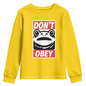 Don't Obey Portland Frog Youth Sweatshirt Protest Parody Poster Graphic TS02 Daisy Print Your Wear