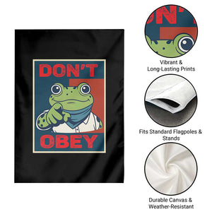 Don't Obey Portland Frog Garden Flag Frogs Protest Activism Hope Style Poster Graphic TS02 Print Your Wear