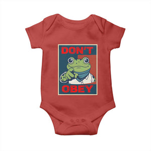 Don't Obey Portland Frog Baby Onesie Frogs Protest Activism Hope Style Poster Graphic TS02 Red Print Your Wear