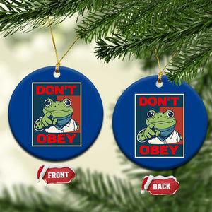 Don't Obey Portland Frog Ceramic Ornament Frogs Protest Activism Hope Style Poster Graphic TS02 1pc Blue Print Your Wear