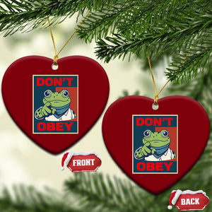Don't Obey Portland Frog Ceramic Ornament Frogs Protest Activism Hope Style Poster Graphic TS02 Print Your Wear