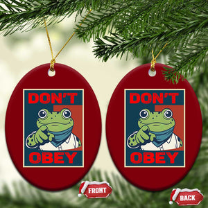 Don't Obey Portland Frog Ceramic Ornament Frogs Protest Activism Hope Style Poster Graphic TS02 Print Your Wear