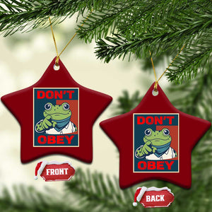 Don't Obey Portland Frog Ceramic Ornament Frogs Protest Activism Hope Style Poster Graphic TS02 Print Your Wear