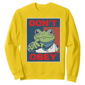 Don't Obey Portland Frog Sweatshirt Frogs Protest Activism Hope Style Poster Graphic TS02 Daisy Print Your Wear