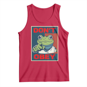 Don't Obey Portland Frog Tank Top Frogs Protest Activism Hope Style Poster Graphic TS02 Red Print Your Wear
