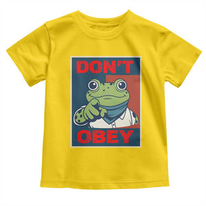 Don't Obey Portland Frog Toddler T Shirt Frogs Protest Activism Hope Style Poster Graphic TS02 Daisy Print Your Wear