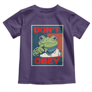 Don't Obey Portland Frog Toddler T Shirt Frogs Protest Activism Hope Style Poster Graphic TS02 Purple Print Your Wear