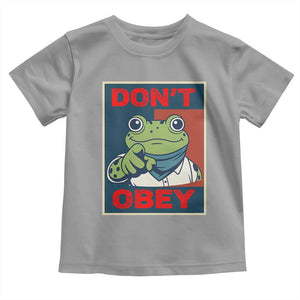 Don't Obey Portland Frog Toddler T Shirt Frogs Protest Activism Hope Style Poster Graphic TS02 Sport Gray Print Your Wear