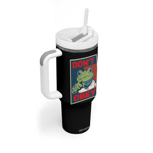 Don't Obey Portland Frog Tumbler With Handle Frogs Protest Activism Hope Style Poster Graphic TS02 Print Your Wear