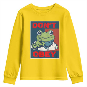 Don't Obey Portland Frog Youth Sweatshirt Frogs Protest Activism Hope Style Poster Graphic TS02 Daisy Print Your Wear