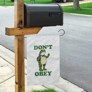 Don't Obey Portland Frog Garden Flag Resist Inflatable Frogs Protest TS02 Print Your Wear