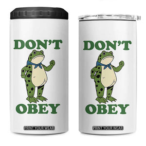Don't Obey Portland Frog 4 in 1 Can Cooler Tumbler Resist Inflatable Frogs Protest TS02 One Size: 16 oz White Print Your Wear