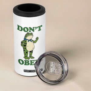 Don't Obey Portland Frog 4 in 1 Can Cooler Tumbler Resist Inflatable Frogs Protest TS02 Print Your Wear