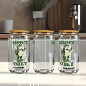 Don't Obey Portland Frog Glass Can Resist Inflatable Frogs Protest TS02 Print Your Wear