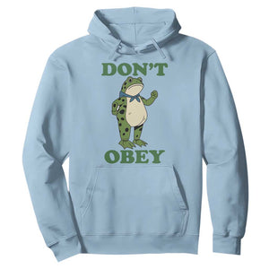 Don't Obey Portland Frog Hoodie Resist Inflatable Frogs Protest TS02 Light Blue Print Your Wear