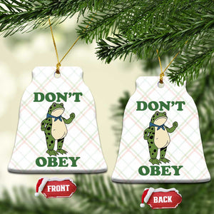 Don't Obey Portland Frog Ceramic Ornament Resist Inflatable Frogs Protest TS02 Print Your Wear