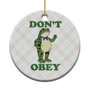 Don't Obey Portland Frog Ceramic Ornament Resist Inflatable Frogs Protest TS02 1pc Christmas Plaid Print Your Wear