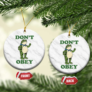 Don't Obey Portland Frog Ceramic Ornament Resist Inflatable Frogs Protest TS02 1pc White Marble Print Your Wear