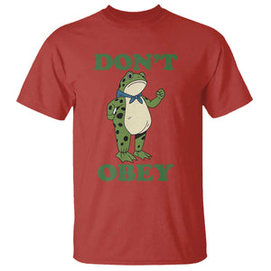Don't Obey Portland Frog T Shirt Resist Inflatable Frogs Protest TS02 Red Print Your Wear